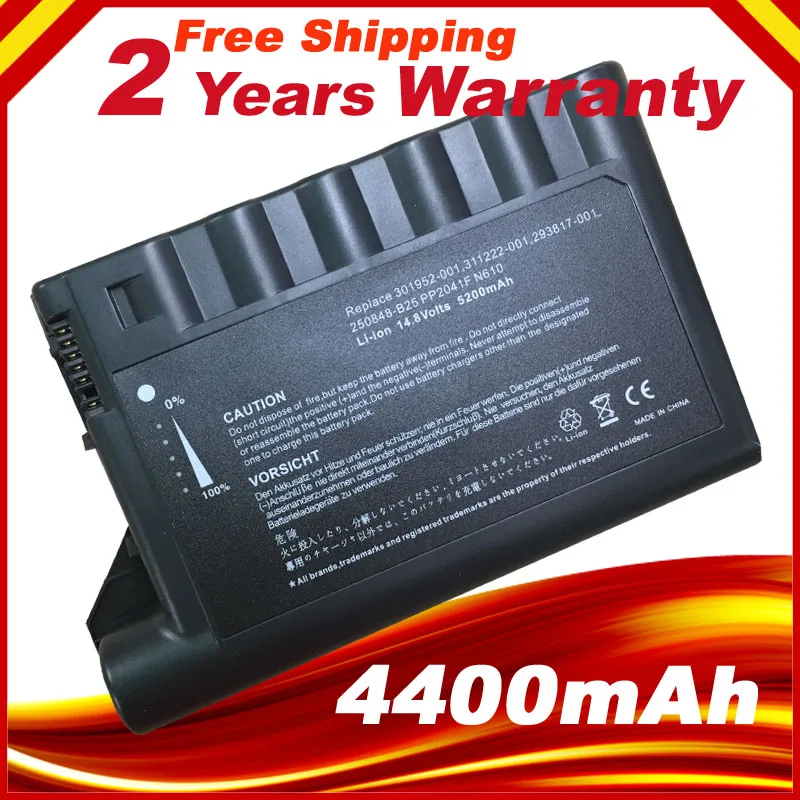 

Laptop Battery For HP COMPAQ Evo N600 N600C N610C N610V N620C 311222-001 293817-001 301952-001 229783-001 PP2040 PP2041F