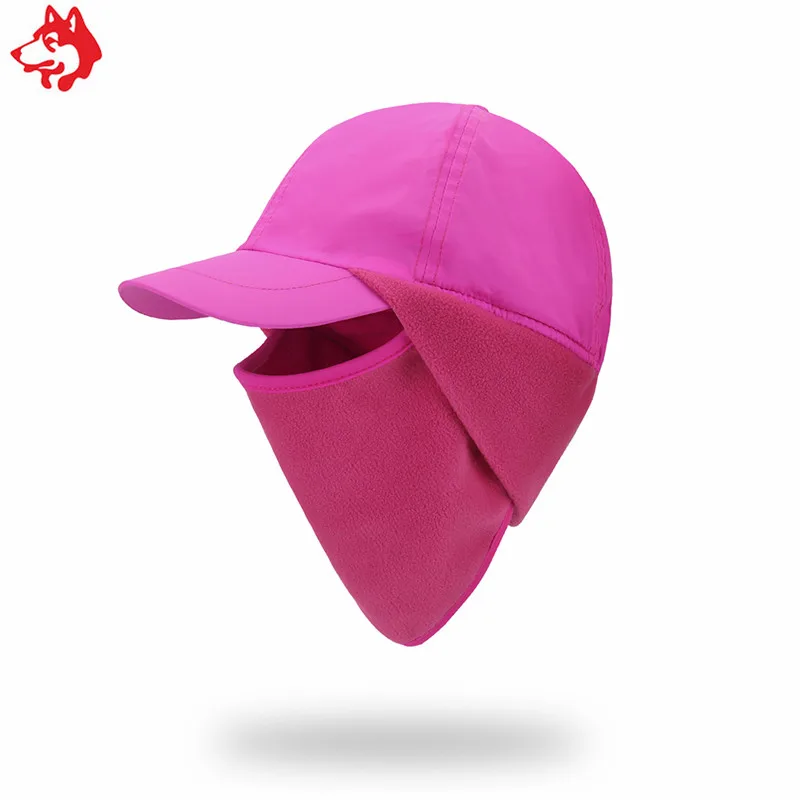 Outdoor Riding Warmer Hooded Face cover cap hiking camping Female & male Fleece coldproof Windproof black hiking cap hat