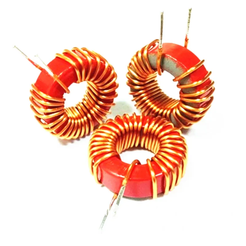 5Pcs T94-2 Iron Powder Core Red Gray Magnetic Ring Inductance Copper Wire Diameter 1.0mm Inductance Capacity 6UH Inductor