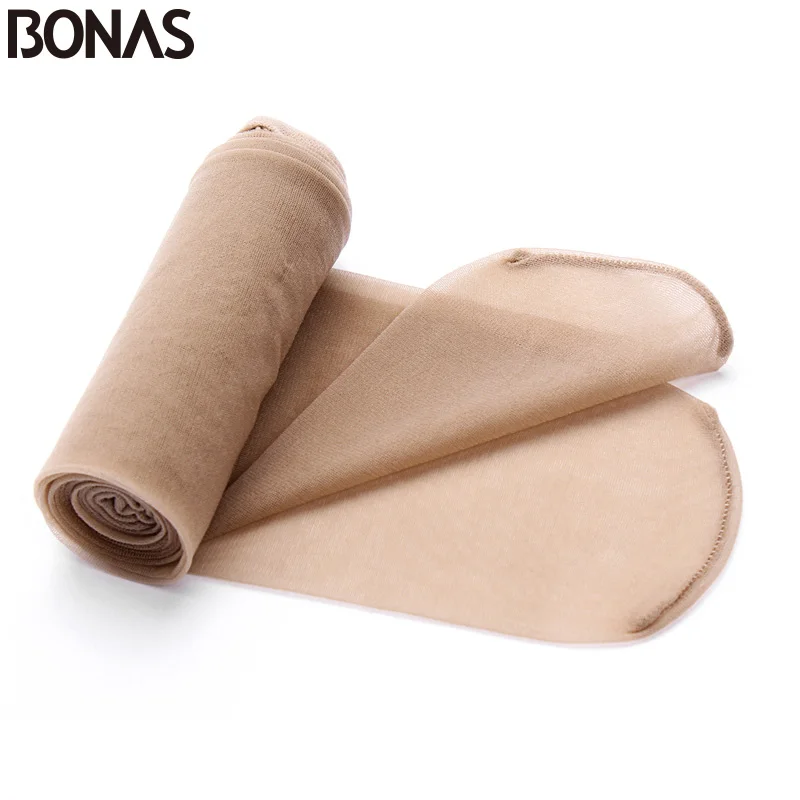 BONAS 6 pcs/Lot 15D T Crotch Sexy Nylon Pantyhose For Girl Solid Color Fashion Slim Tights Summer Spandex Lolita Black Tights