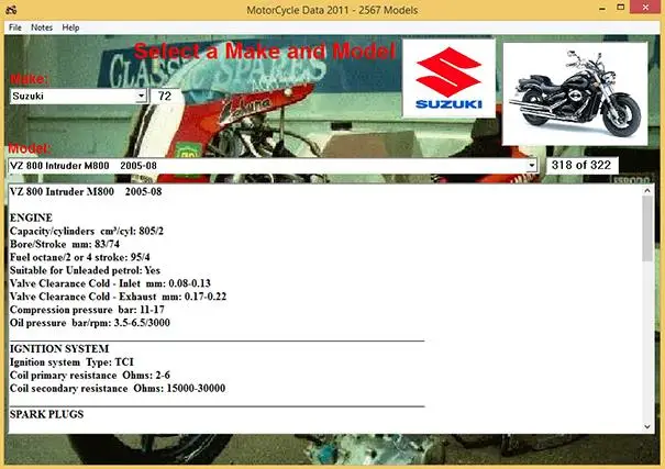 

Motorcycle Technical Data Software 2011 English