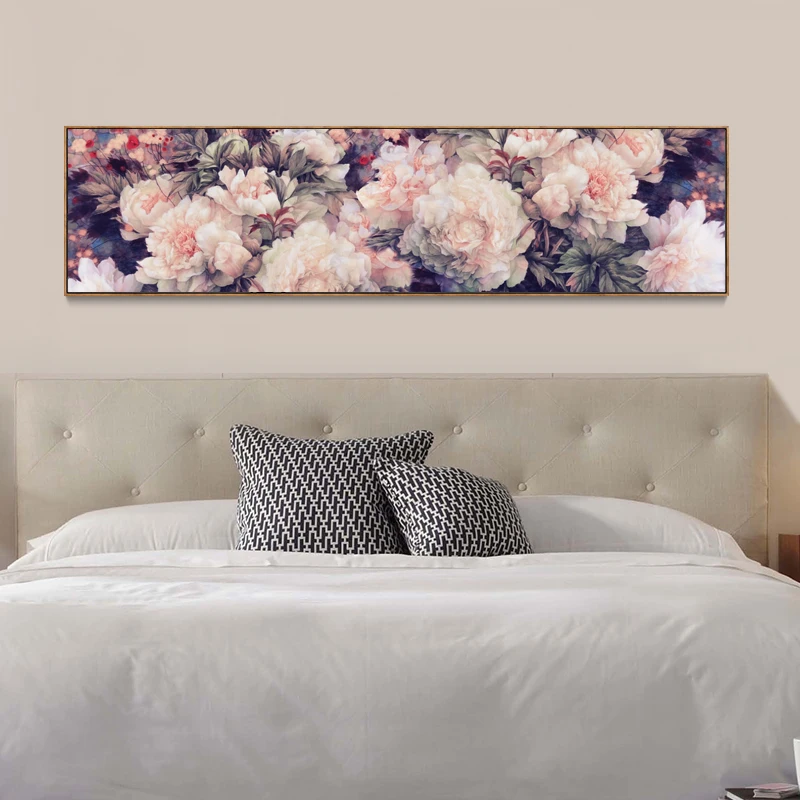 5D New Full Diamond Painting Wealthy Peony Flower Cross Stitch Modern Bedside Bedroom Painting Diy Diamond Embroidery