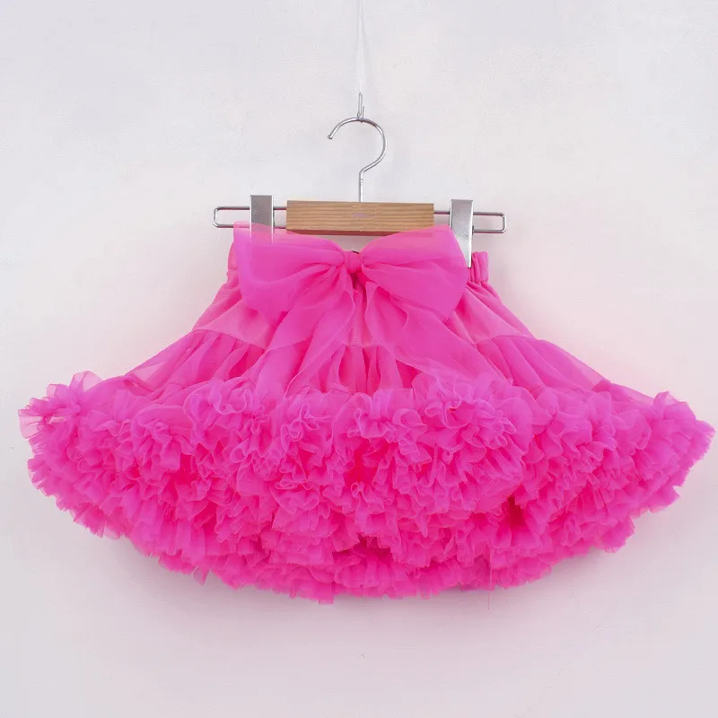 DE PEACH New Lace Bow Baby Girls Tutu Skirt Fluffy Children Ballet Pettiskirt Kids Toddler Princess Tulle Party Dance Skirts