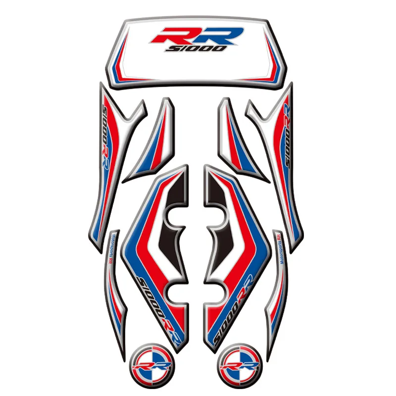 For BMW S1000RR 2012 2013 2014 3D Edge Gel Protection Tank Paint pad 2013 Motorcycle Rear Fairing Engine Vehicle sticker