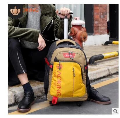 Men wheeled backpack for Travel trolley bags Rolling Luggage backpack bags on wheels Business Cabin Travel trolley bag suitcase