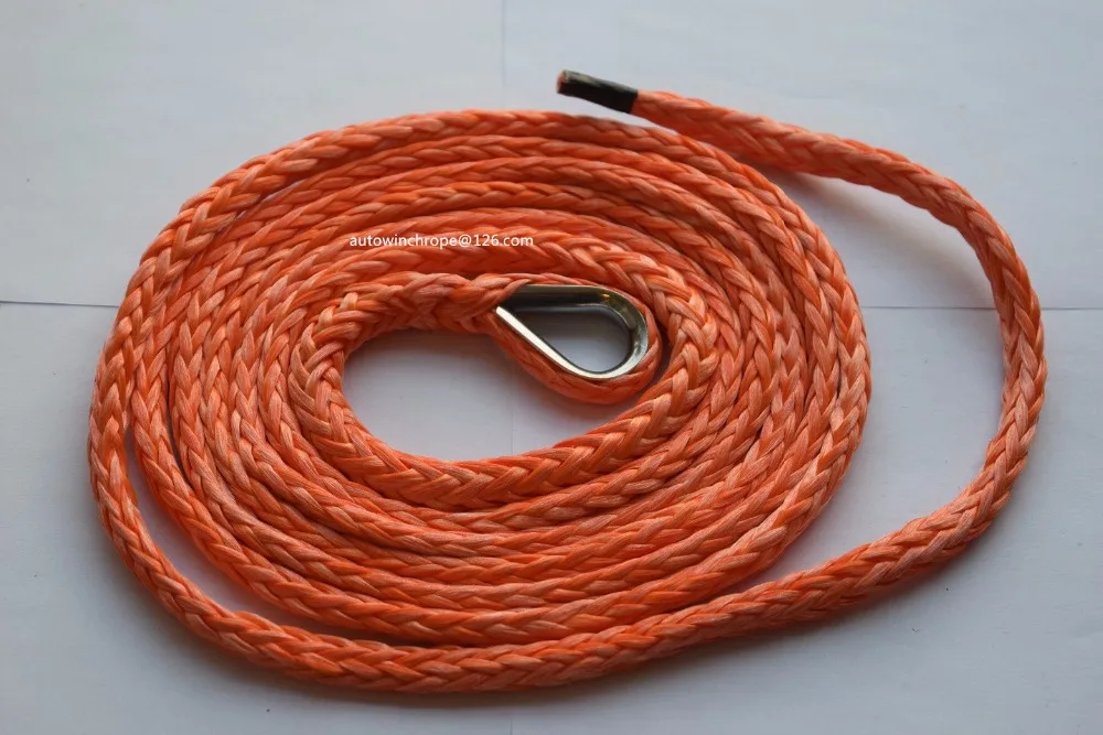 Good quality Orange 6mm*3m ATV Plow Lift Rope,ATV Winch Cable,Winch Rope Snow Plow,Off Road Rope