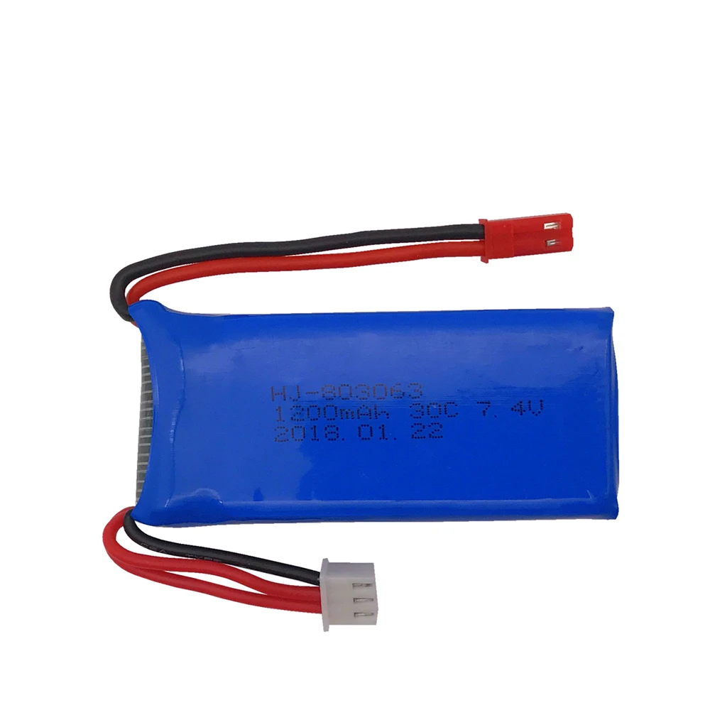 3pcs 7.4 V 1200 mAh Li-po Battery For YiZhan Tarantula X6 MJX X101 X102h  X1 H16 For WLtoys V666 V262 V353 V333 V323 Spare parts