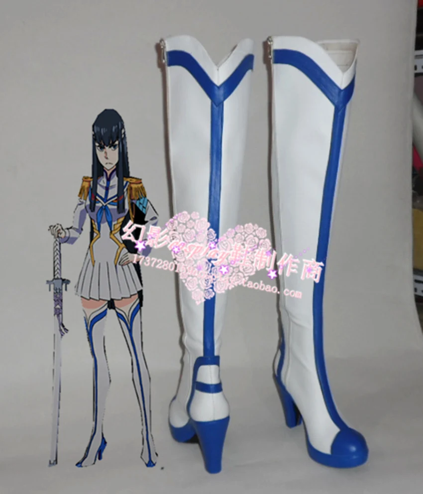 IN STOCK KILL la KILL Lady Satsuki Kiryuin Satsuki Kiryuuin Cosplay Shoes Tall Heeled Boots H016