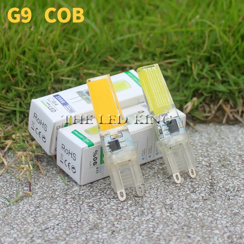 

Точечная Светодиодная лампа, светодиодная лампочка G9 Cob с регулируемой яркостью G4 12 В COB 2700K 3000K теплый белый 6 Вт 9 Вт 12 Вт, сменная галогеновая лампа, энергосберегающая лампа