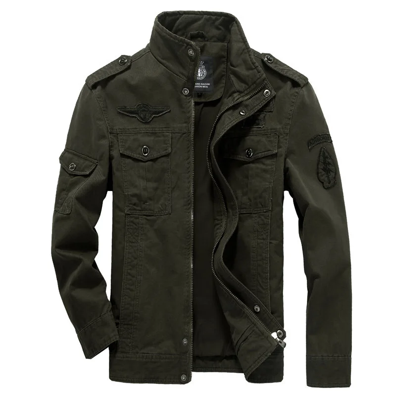 Bawełniana kurtka wojskowa Mężczyźni 2025 Jesień Żołnierz MA-1 Styl Kurtki wojskowe Męskie Marka Slothing Męskie kurtki bomberki Plus Size M-6XL