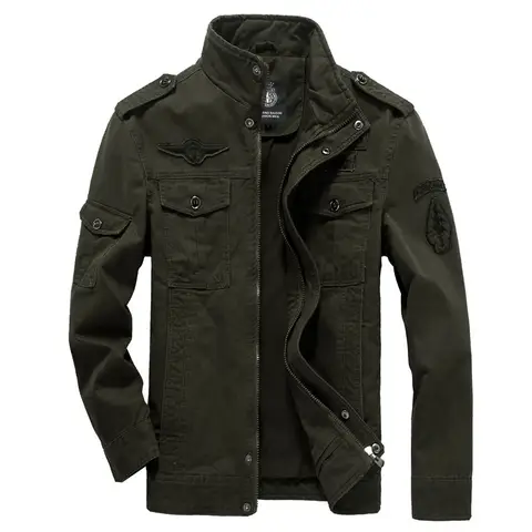 Men's Cotton Military Jacket 2025 Autumn MA-1 Style HANQIU
