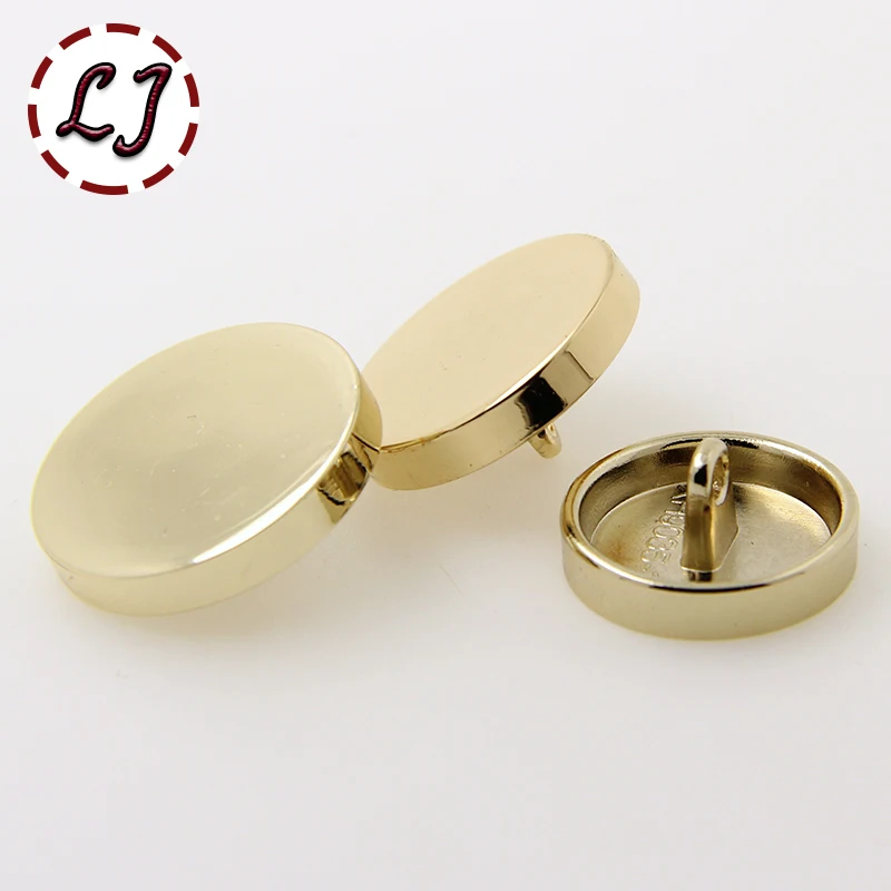 Hot sale 10pcs/lot new fashion decorative buttons high quality plane gold buttons for men shirt suit overcot sewing accessories