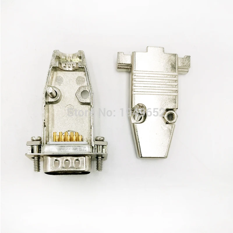 1Pc DB15 VGA Plug D type connector  metal case golden plated brass contactor 3 row 15pin port socket female Male adapter DP15