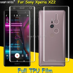 Front / Back Full Coverage Clear Soft TPU Film Screen Protector For Sony Xperia XZ2 5.7