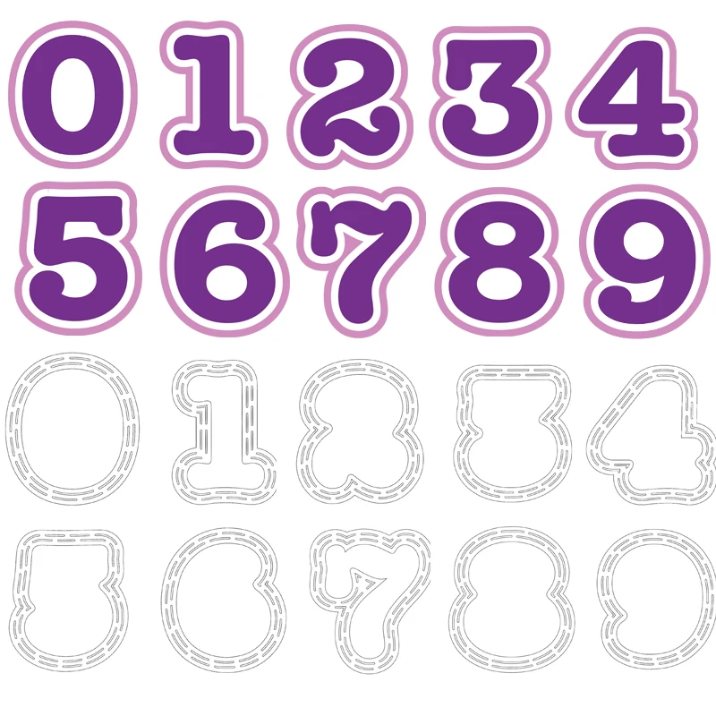 10cm Large Numbers 0-9 Cutting Dies&Plastic Stencil Paper Card Album Making Scrapbooking Template Handicraft New Dies 2019 Decor