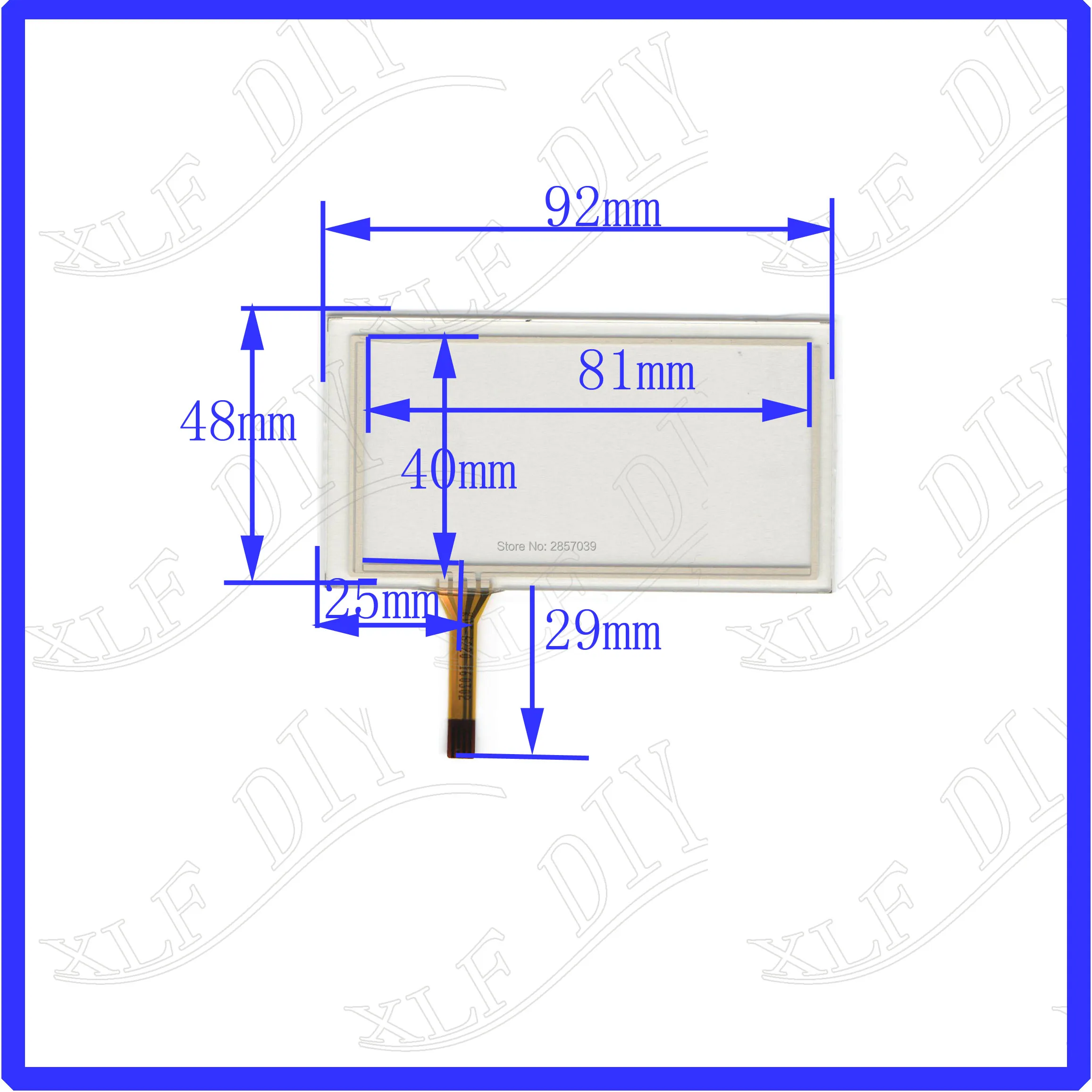 

ZhiYuSun KDT-6220 3.5 inch TOUCH Screen panels 92mm*48mm for GPS or commercial use post 92*48 Resistance Screen