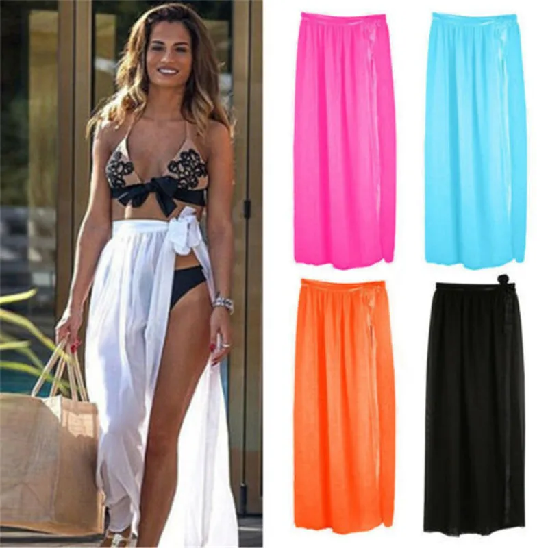 Sexy Beach Skirts Women Beach Dress Sarong Bikini 2024 Beach Cover Up Wrap Skirts For Lady Towel Open-Back Swimwear Cover Ups