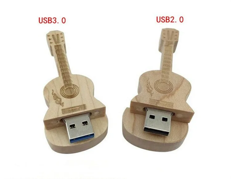 Customer LOGO High Speed USB 3.0 pen drive wooden guitars model usb flash drive memory Stick pendrive 4GB 8G 16GB 32GB gift+ Box