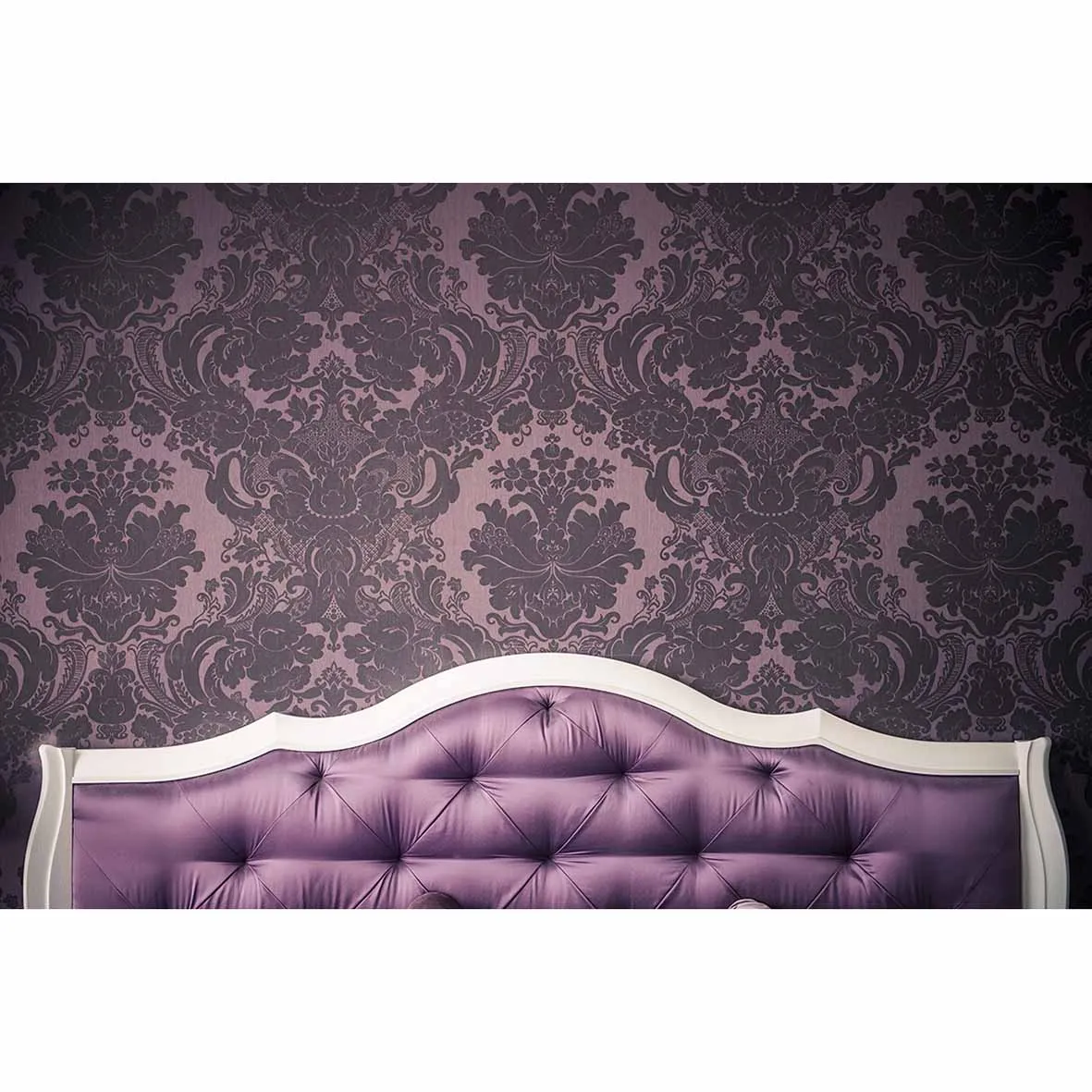 Allenjoy newborn vinyl photography background Purple luxurious damask bedside board children photo studio photocall high quality