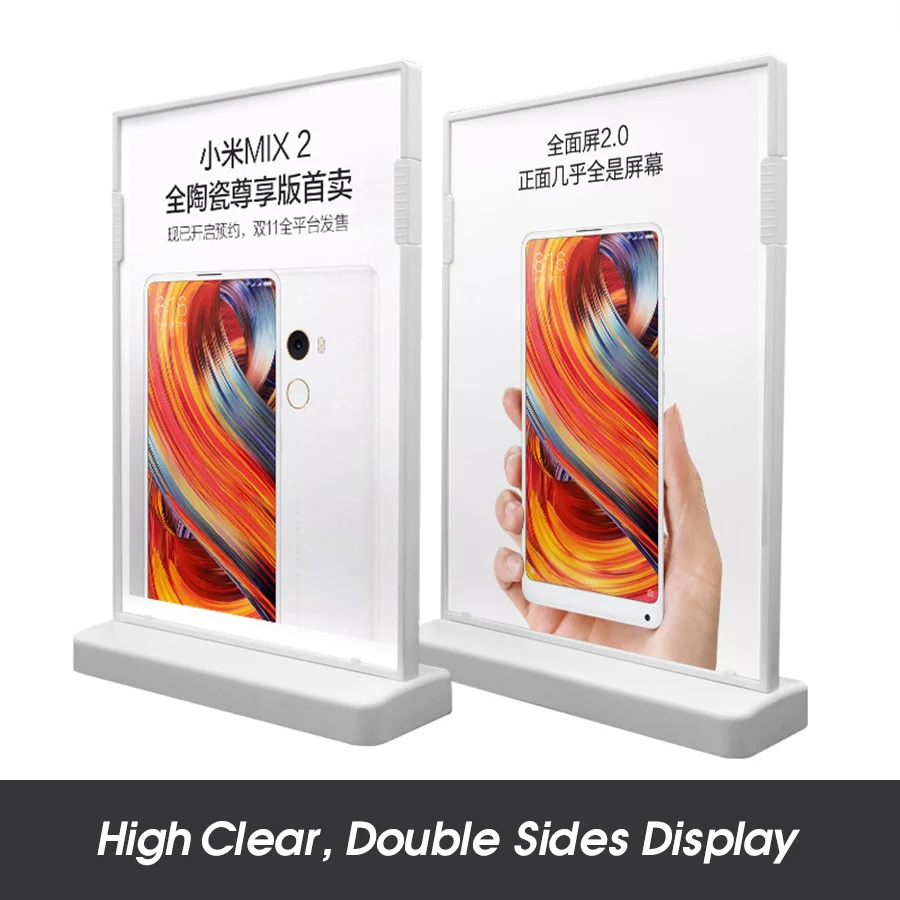 100*200MM Clear Waterproof  Acrylic Restaurant Table Menu Board Sign Holder Stand Price Tag Holders Display Rack Picture Frame