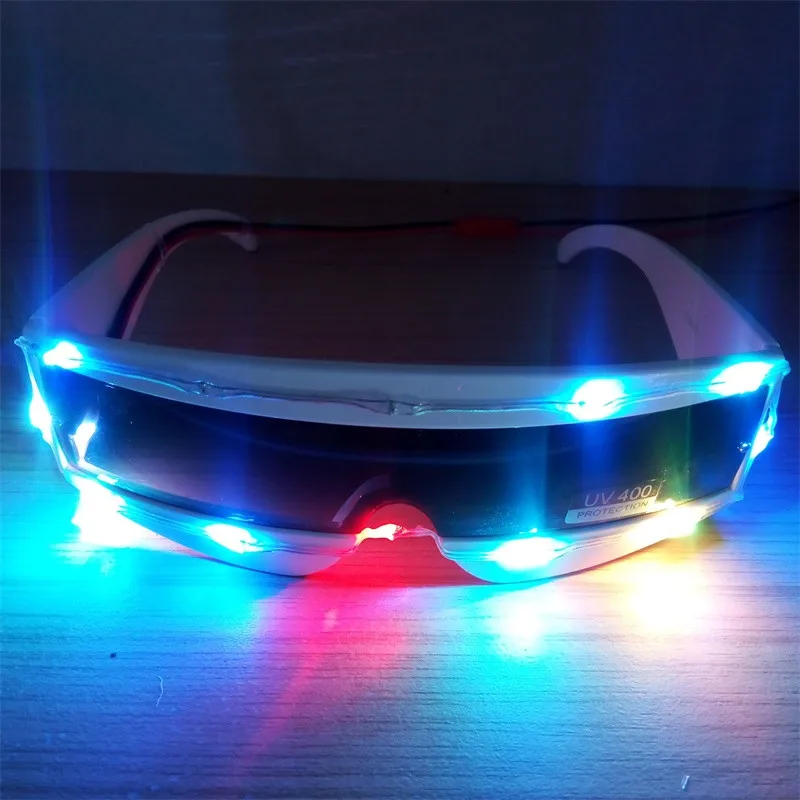 2016 Novelty Led Colorful Luminous Masquerade glasses LED Growing Lighting Up Halloween Christmas Funny DJ Singer Glasses