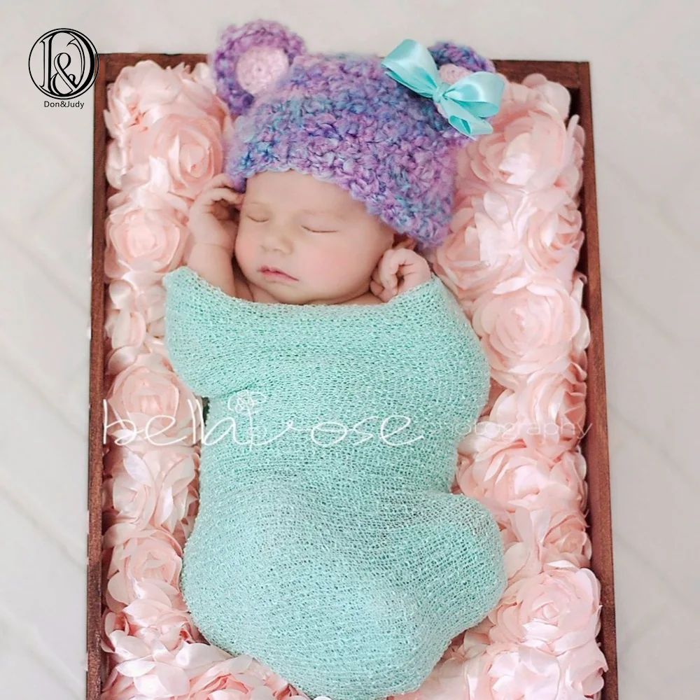 

Mix Colors 5PCS/Lot Stretch Knit Wraps Newborn Photography Rayon Baby Blanket Hammock Swaddlings Padding for Infant Photo Shoot