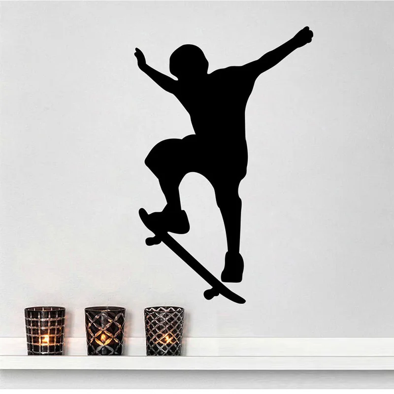 

Carved Surfing Boy Kids Wall Stickers Mirror Decorative Wall Sticker Home Decor Size 90*58cm