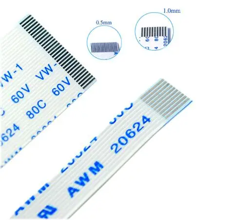 

10Pcs FPC Flexible Flat Cable FFC 1.0MM 250MM A B type interface 4P 6P 8P 10P 12P 14P 16P 18P 20P 24P 26P 30P 25cm Resistor