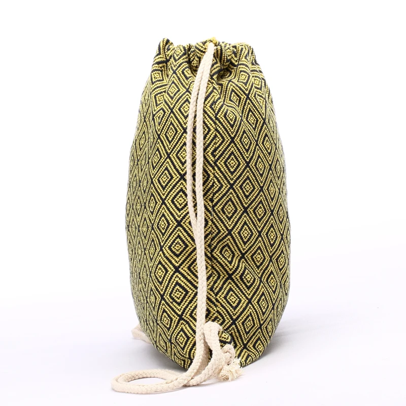 Women Backpack Bohemian Style Shoulder Bag Vintage Rucksack Gypsy Chic Hobo Bag Hippie Aztec Tribal Bag Drawstring Backpacks