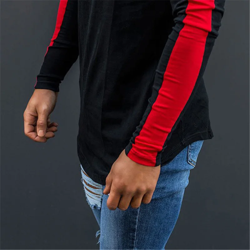 Muscleguys T-Shirt Men 2020 Spring Autumn New Long Sleeve O-Neck T Shirt Men Brand Clothing Fashion Patchwork Cotton Tee Tops