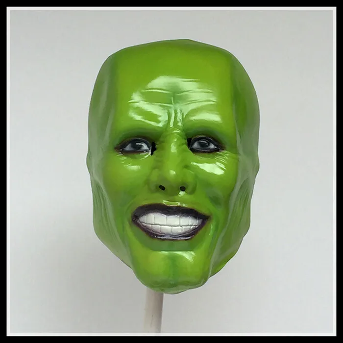 China Manufacturer Hot Selling Newest Green Latex Movie Jim Carrey Cameron Diaz Loki Full Face Anonymous Mask Free shipping