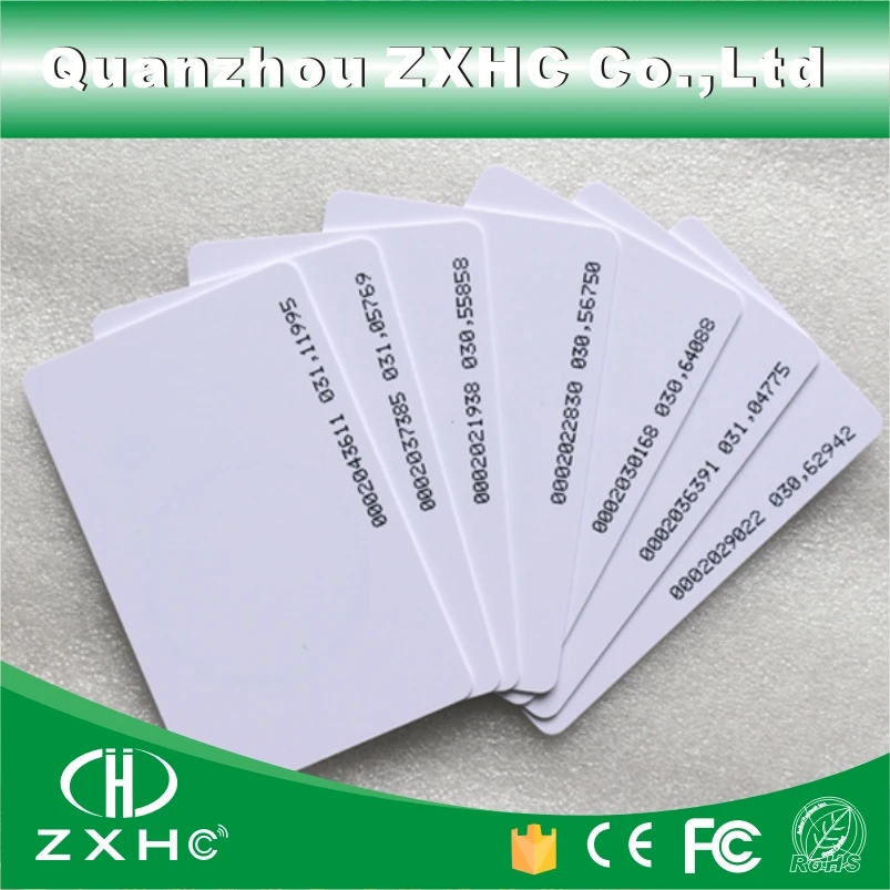 

(100pcs/lot) Smart Card RFID Tag 125 KHZ TK4100 (compatible EM4100) ID Access Control Cards ISO 14443