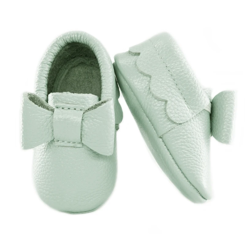 2021 new Bow Baby moccasins of Moccs baby shoes girls fringe Soft genuine leather infant toddler First Walkers kid shoes