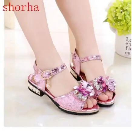 

Girls Shoes Genuine Leather Kids Summer Baby Girls Sandals Shoes Skidproof Toddlers Children Kids Flower Shoes Size 26-36