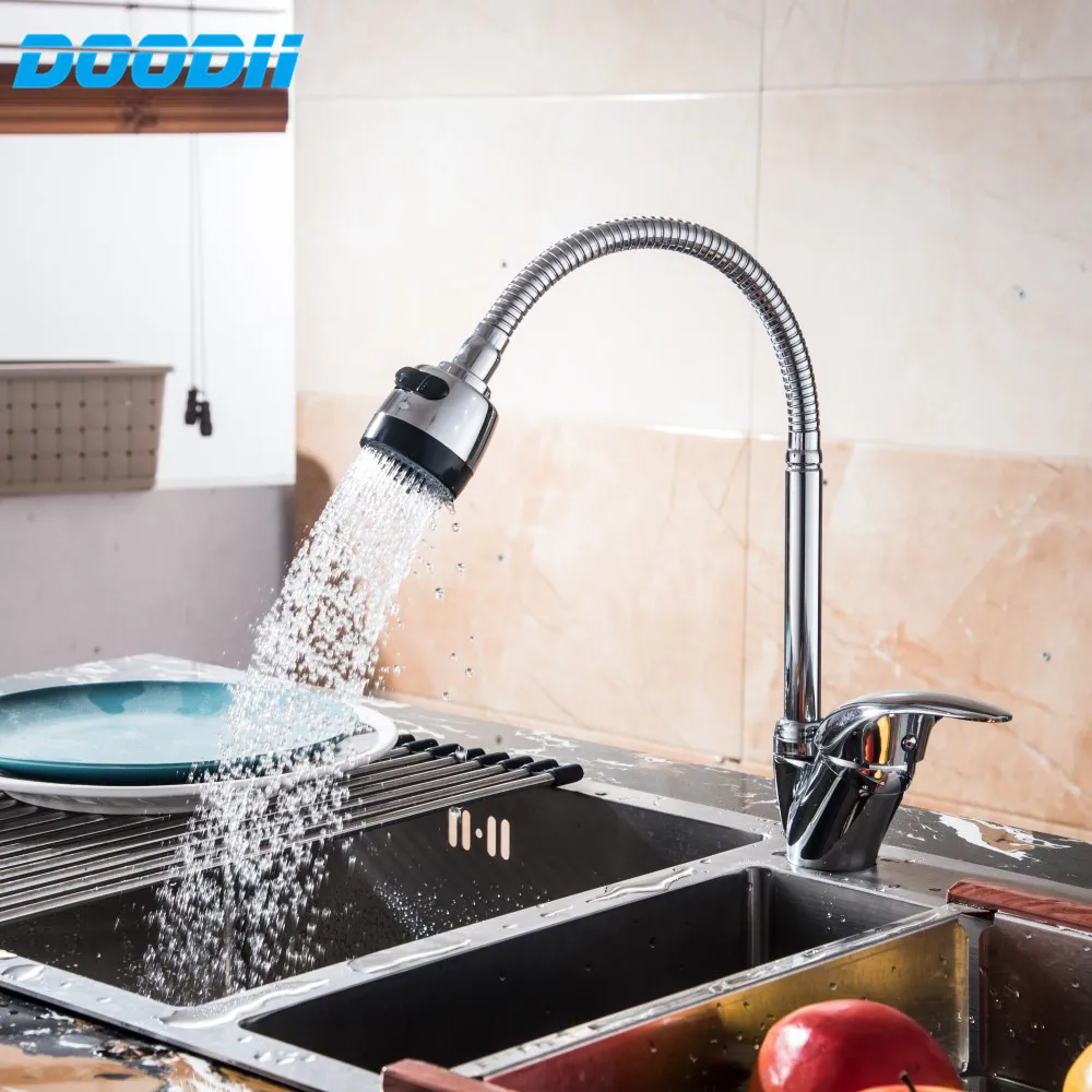 DooDii Free shipping 360 Degree Kitchen Faucet Mixer Hot And Cold Kitchen Tap washing Kitchen Sink Kitchen Faucets