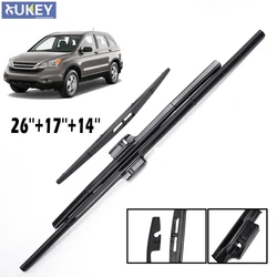 Xukey 26'' 17'' 14'' Windshield Windscreen Wiper Blades For Honda CRV CR-V 2007 2008 2009 2010 2011 3 Section Front Rear Wiper