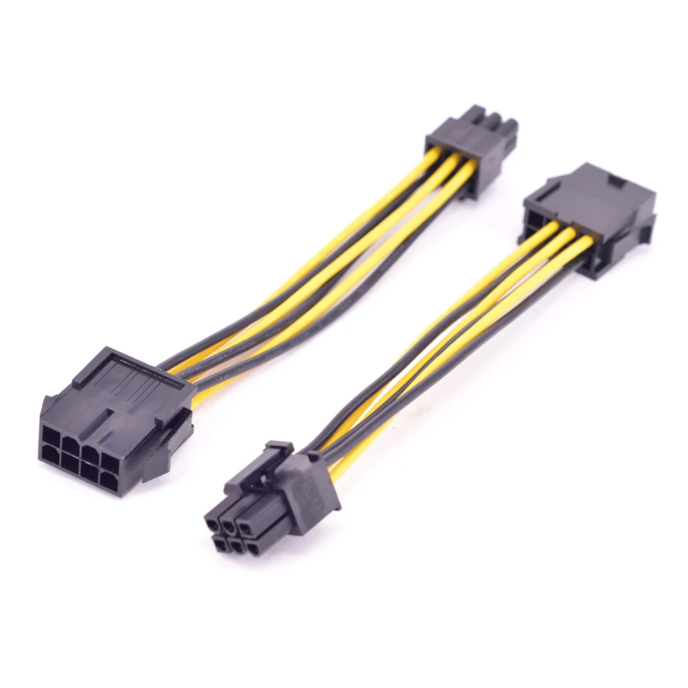 PCIe 6Pin to CPU 8Pin Power supply Cable Computer CPU P8 ( 4+4Pin ) Female to GPU 6Pin male Extension Conversion EPS Cable