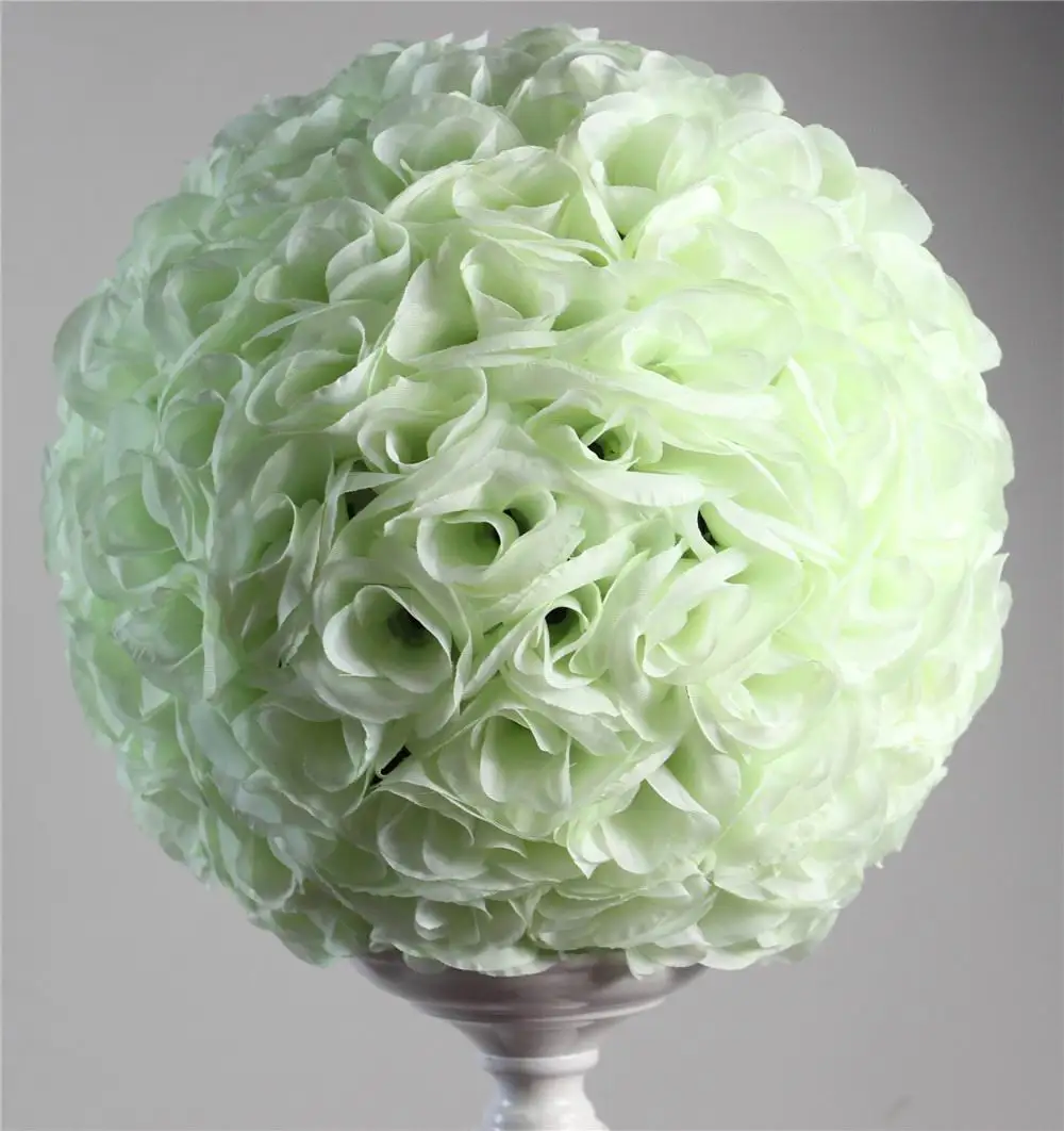 SPR 50cm hot sale wedding silk kissing ball plastic inner-ivory/cream-wedding decoration ball