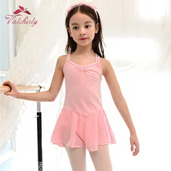 Pink  Ballet Dance Dress Tutu Leotard Kids Wear Children Performance Costumes Ballerina Bodysuit for Girls