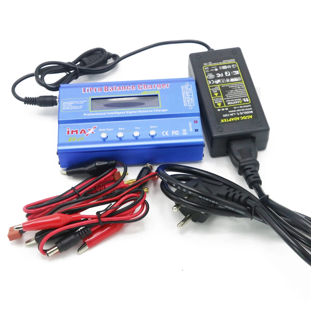 IMAX B6 80W 6A Battery Charger Lipo NiMh Li-ion Ni-Cd Digital RC Balance Charger Discharger + 12V 5A Adapter