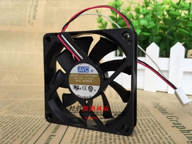 Wholesale: AVC  70*70*15 C7015T12MY 12V 0.2A 7 cm three wire speed double ball fan CPU fan