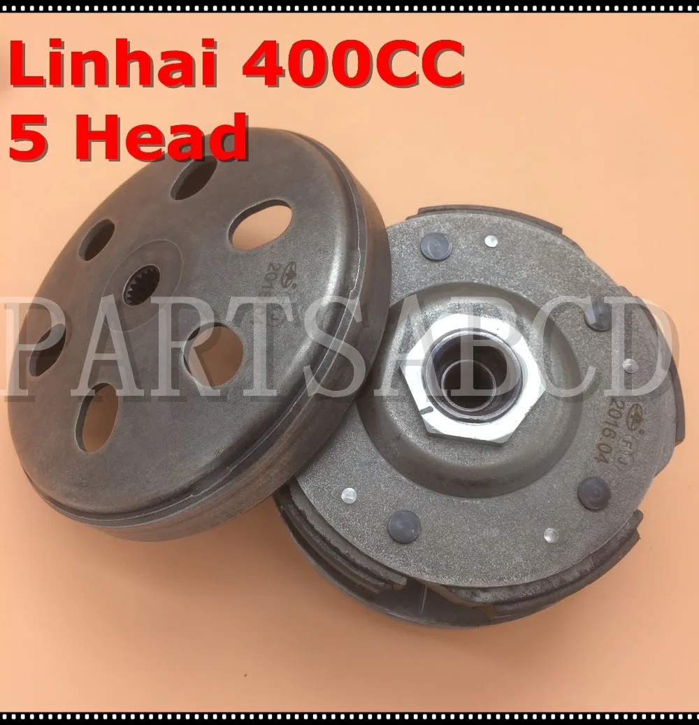 PARTSABCD 177MM 16T Clutch Assembly Linhai 400CC ATV Parts With 5 Head More Stable