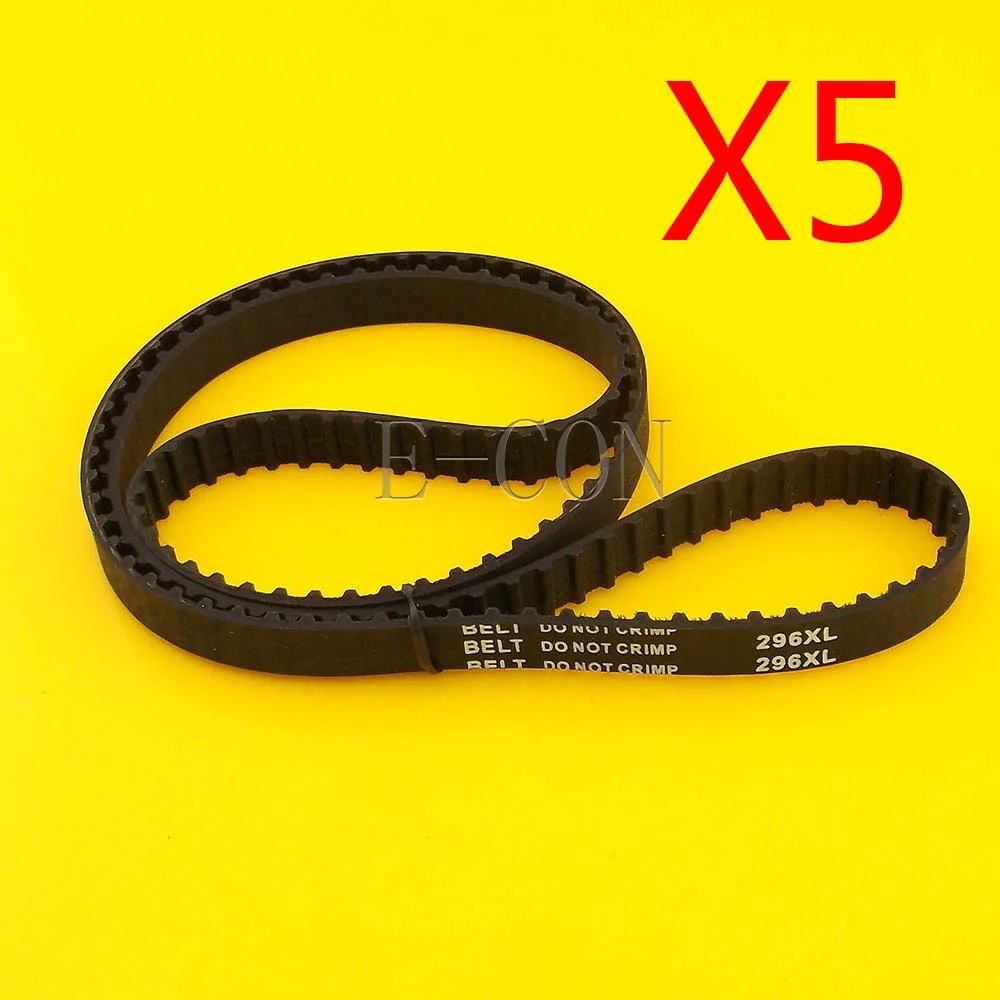 

5pcs 296XL Timing Belt L039 148Teeth Width 0.39inch(10mm) XL Positive Drive Pulley for CNC Stepper Motor and Engraving Machine
