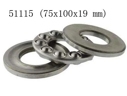 (1 PCS) 51115 (75x100x19 mm) Axial Ball Thrust Bearing (75mm x 100mm x 19mm)