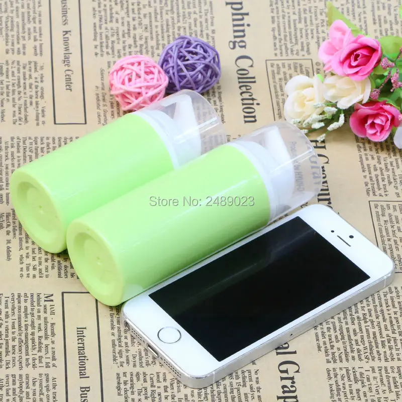 Green Essence Pump Bottle With White Head Plastic Airless Bottles Can Used For Lotion Shampoo Bath Cosmetic Container 2 pcs/lot