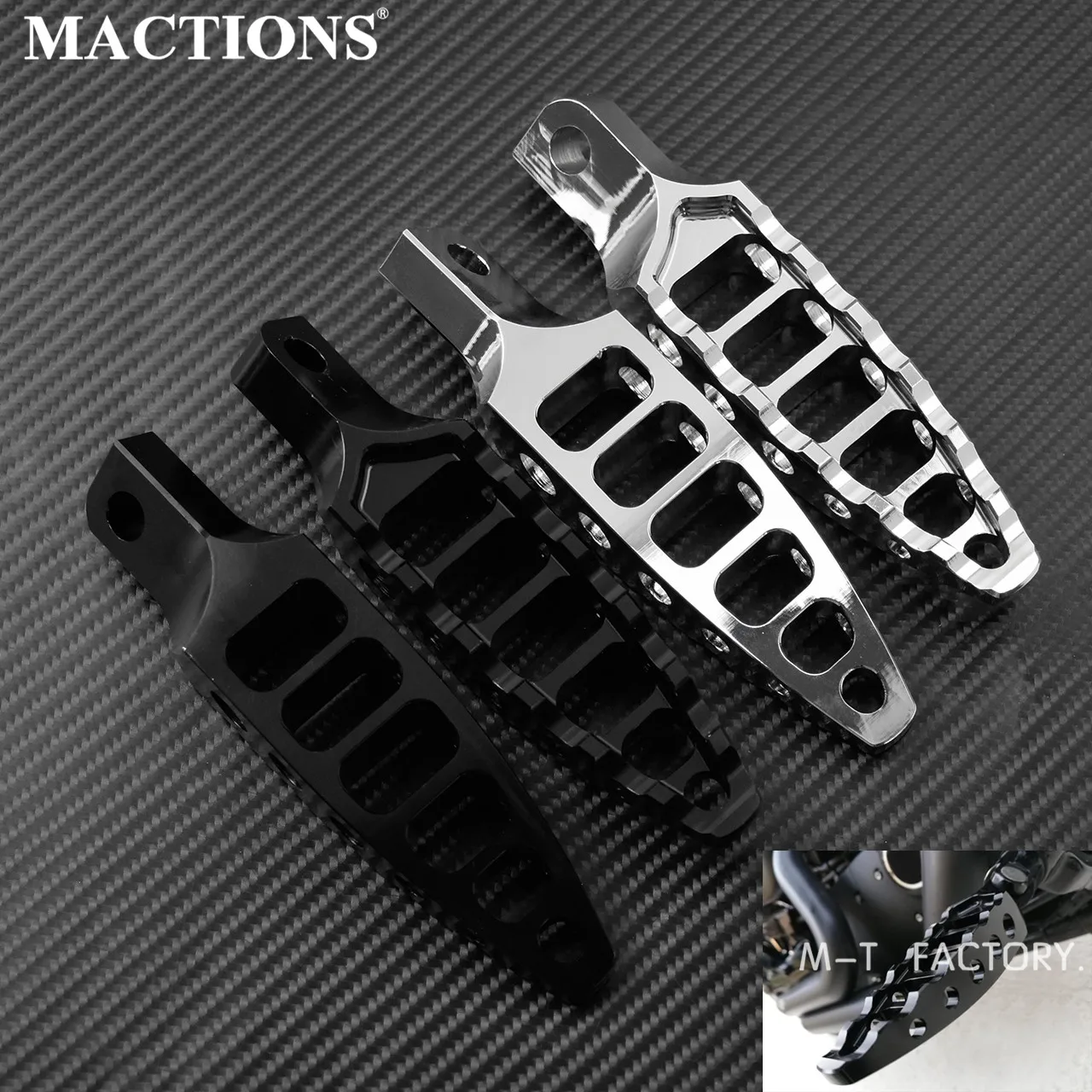 

2PCS Motorcycle CNC 45 Degree Male-Mount Footrest Footpegs Foot Pegs For Harley Sportster 883 1200 Touring 93-2023 Dyna Softail