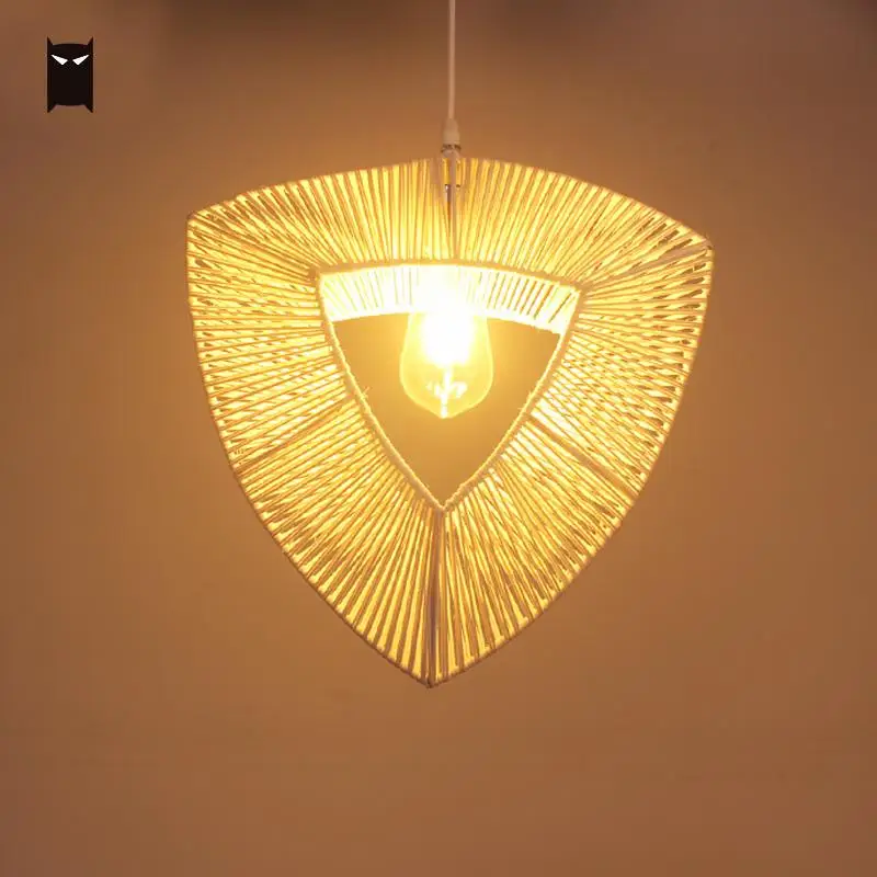 

Wicker Rattan Heart Shade Pendant Light Fixture Rustic Hanging Ceiling Lamp for Baby Kids Bedroom Nursery E27 E26 Bulb 110V 220V