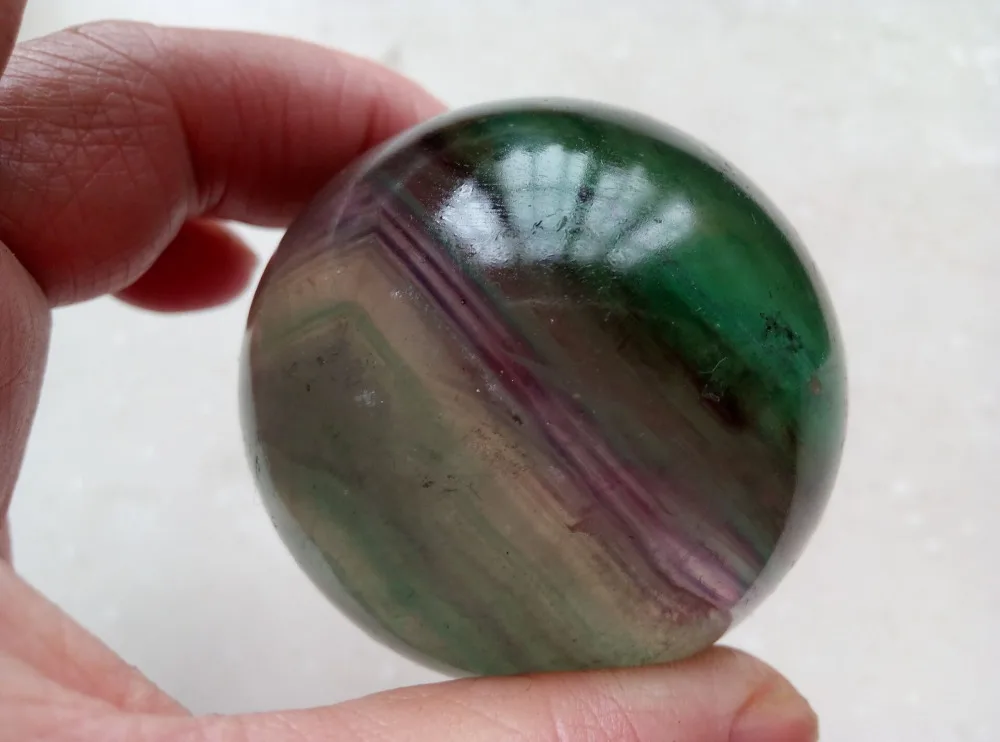 52mm NATURAL Fluorite quartz crystal sphere ball healing