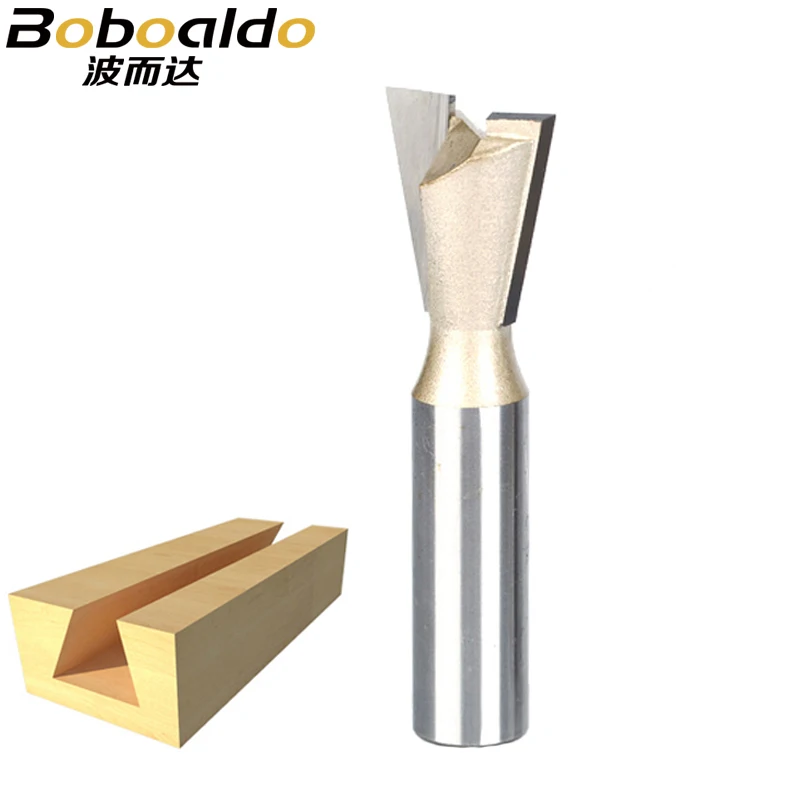 1pcs 1/2 1/4 Shk Wood Cutter Dovetail Bits 2 flute Router Bits for wood Tungsten Carbide Engraving Tool Milling Cutter