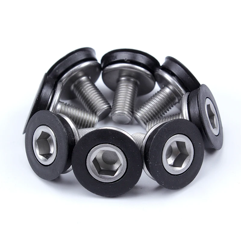 Mountain Bicycle Folding Screw Dustproof Crankset Bike Parts Waterproof Mountain Inner Hexagonal Square Holes Axle M8 8Pcs
